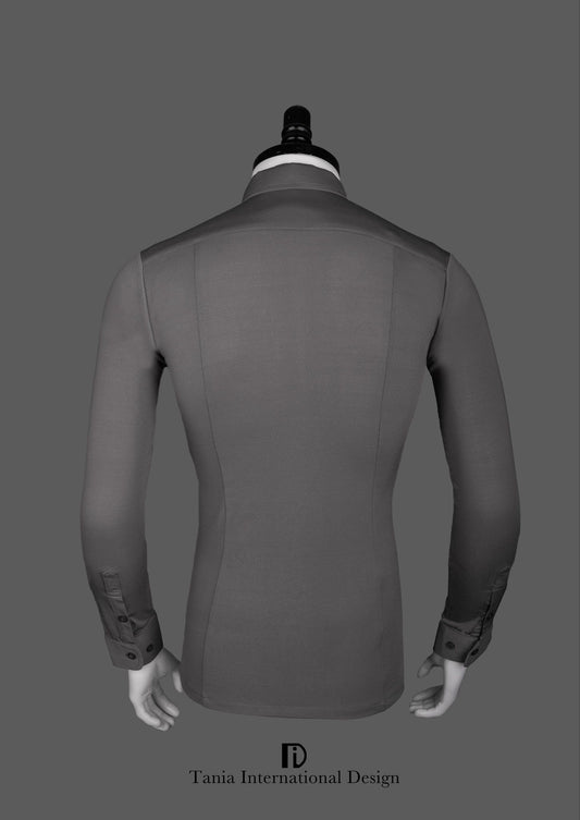 M004 Stretch Hemd grau TiD