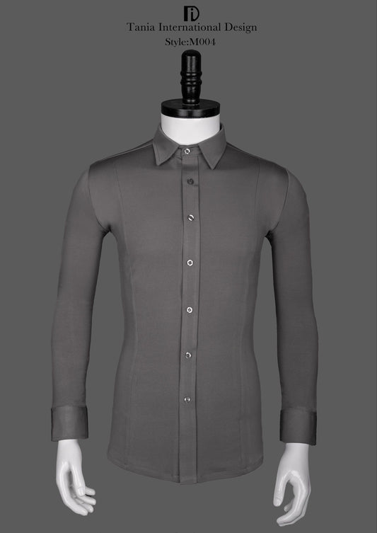 M004 Stretch Hemd grau TiD