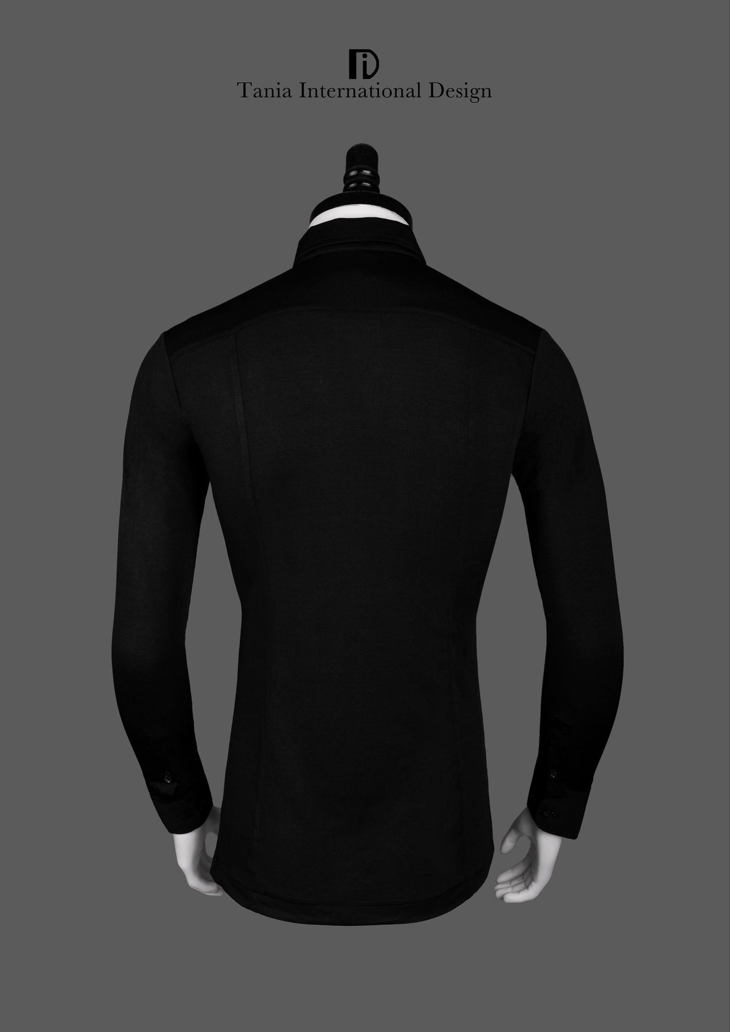 M004 Stretch Hemd schwarz TiD